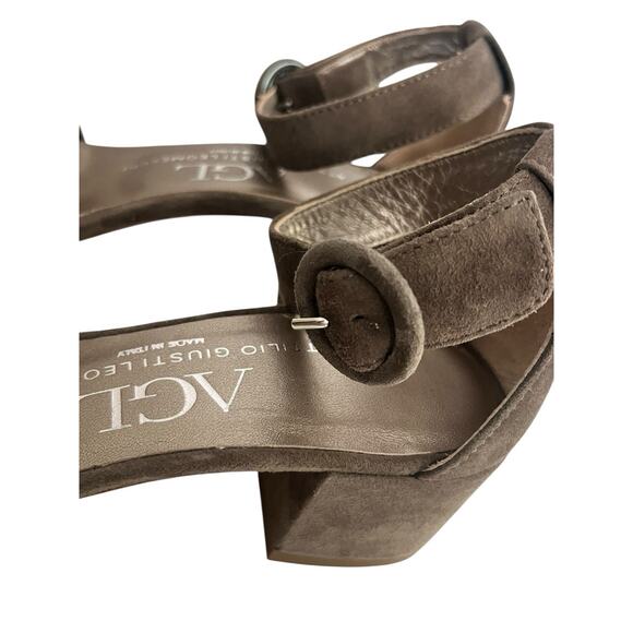 AGL Mary Kate Block Heel Sandals •36.5/ 6.5• Attilio Giusti Leombruni Suede $395 - Picture 5 of 11